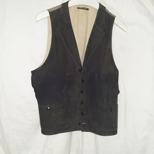 PAUL SMITH Western style suede vest xl grey